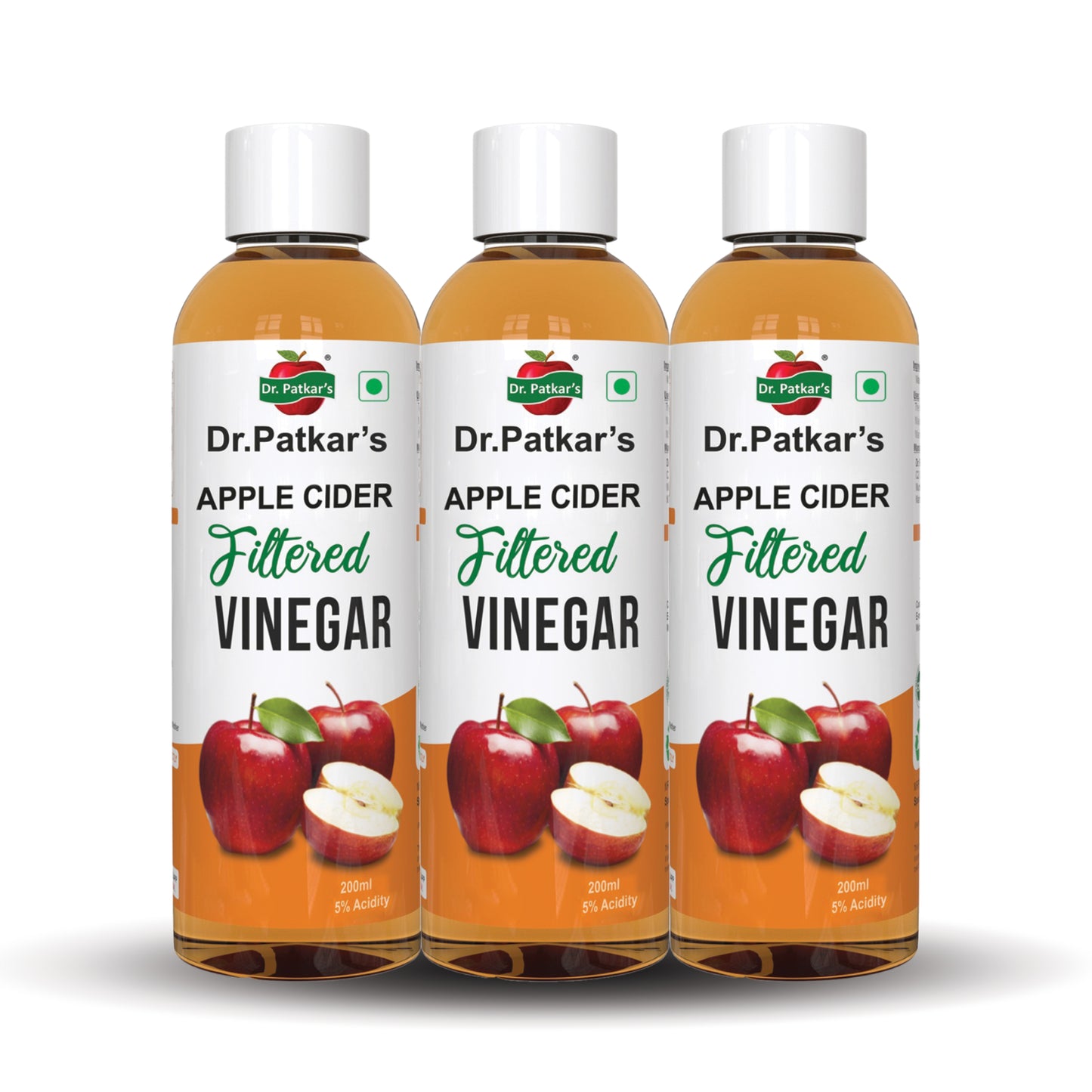 Dr. Patkar’s Apple cider Filtered Vinegar - 200ml - Pack of 3