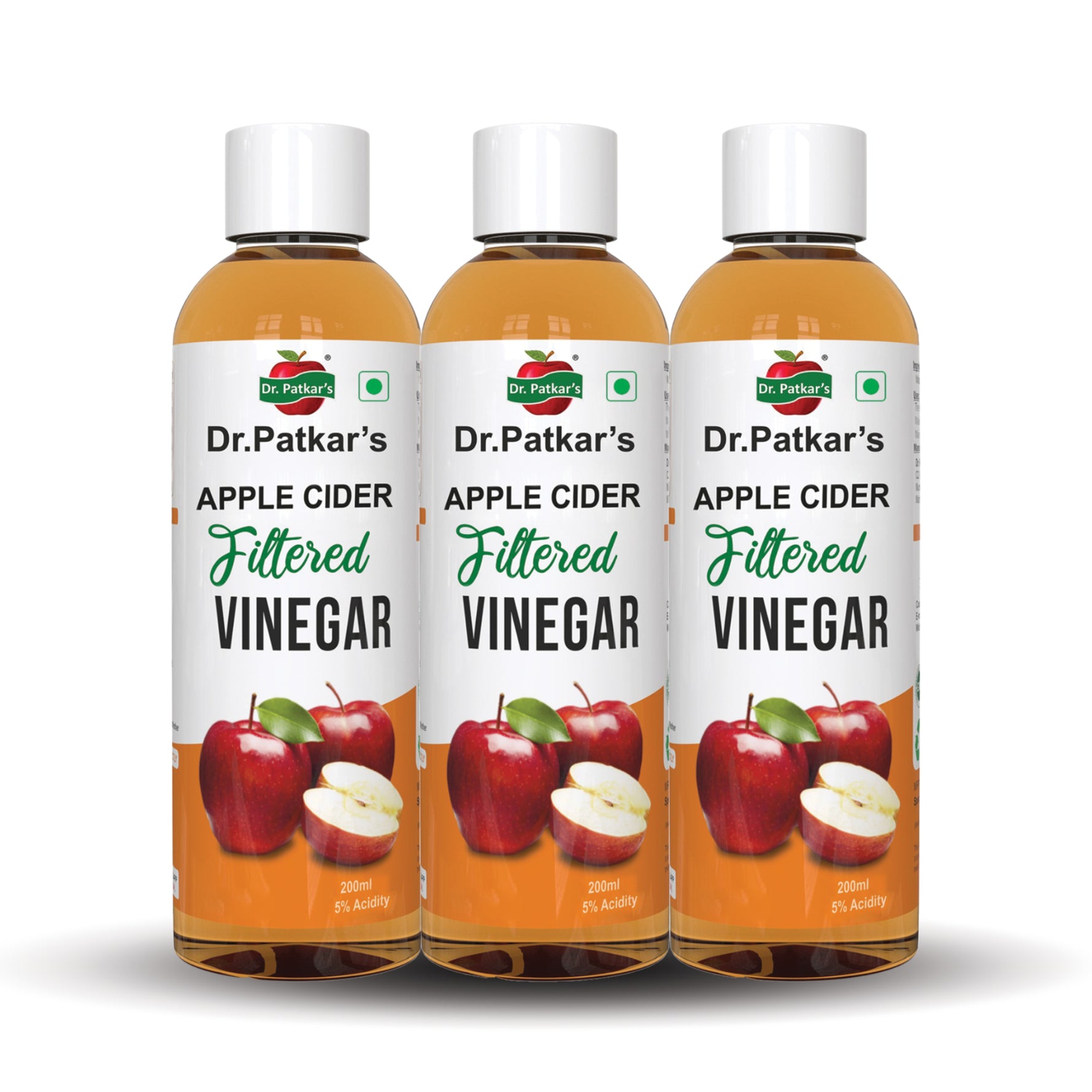 Dr. Patkar’s Apple Cider Filtered Vinegar - 200ml - Pack of 3