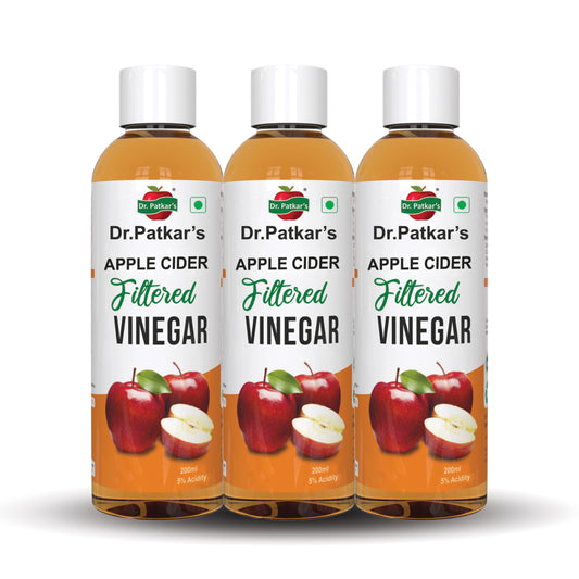 Dr. Patkar’s Apple cider Filtered Vinegar - 200ml - Pack of 3