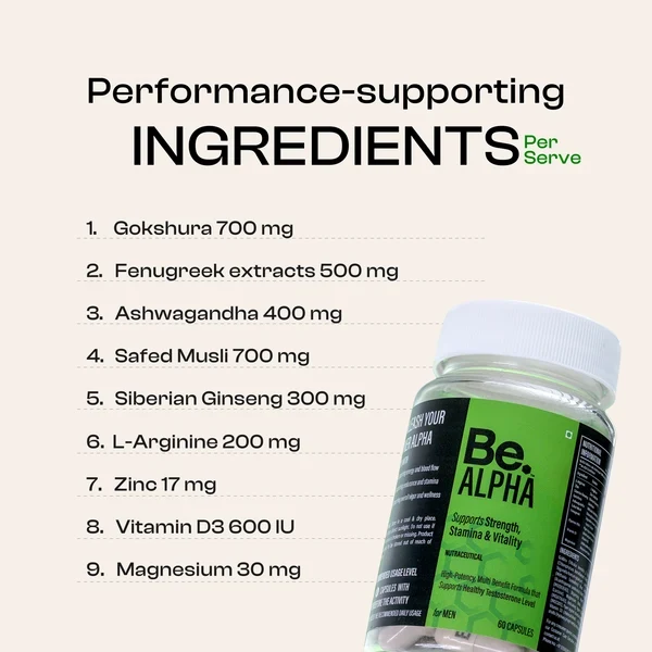 Be. Alpha Capsule for Men - 60 Capsules