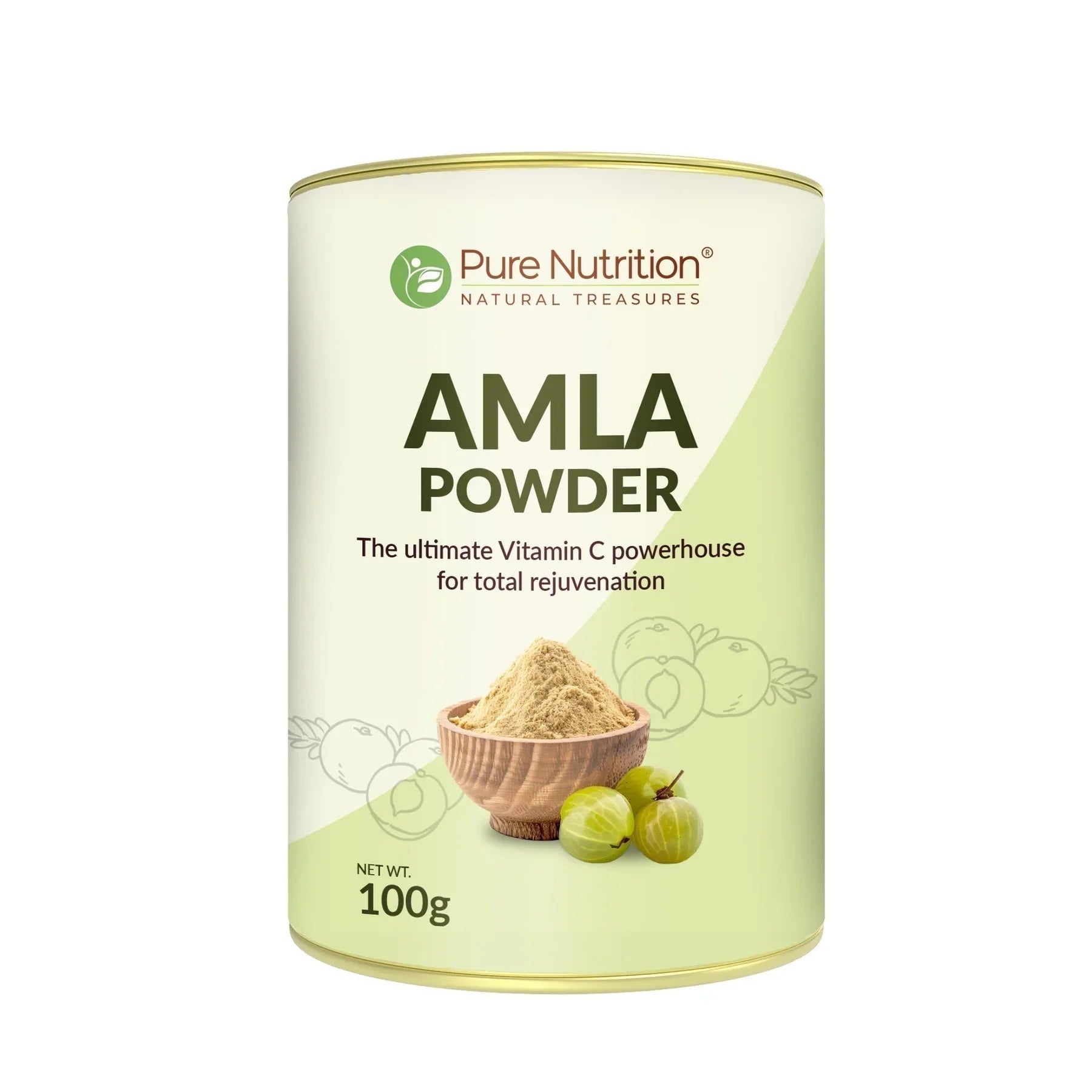 Pure Nutrition Natural Amla Powder – Indian Gooseberry Powder for Hair, Skin & Wellness Care – 100g