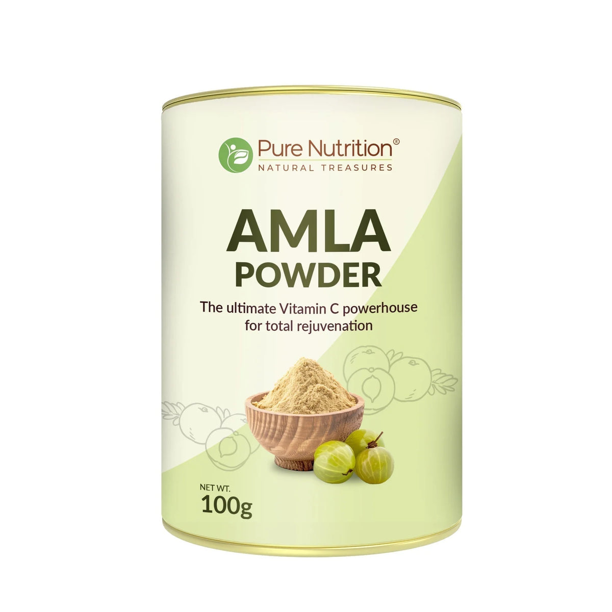 Pure Nutrition Natural Amla Powder – Indian Gooseberry Powder for Hair, Skin & Wellness Care – 100g