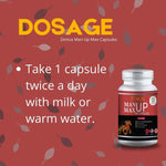 Zenius Man Up Max Capsules - Stamina Booster Capsules for Stamina Boosting and Energy Increase - 60 Capsules