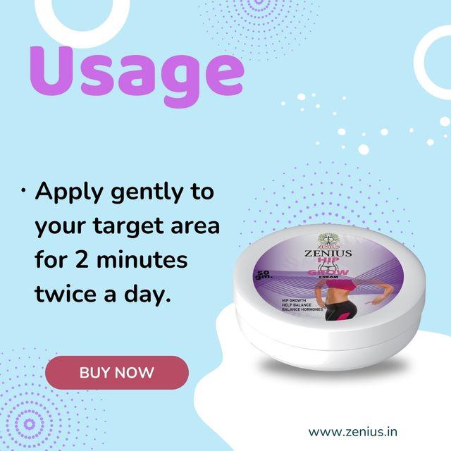 Zenius Hip Grow Cream for Butt Enhancement and Tightening - 50gm Cream