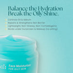 Moha Face Moisturizer for Oily Skin 100ml - Non-Comedogenic Matte Gel Cream