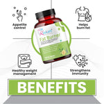 Raskam Fat Burner - 100 Capsules- Weight Loss Supplement with Garcinia Cambogia, Green Coffee Beans Green Tea Extract Metabolism Booster Belly Fat Burner for Men & Women