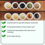 Radhikas Fine Teas Festive Herbal Collection – Sage, Oregano, Rosemary, Turmeric Tulsi & Ginger Chai - 50gm