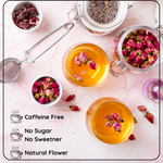 Radhikas Fine Teas Festive Floral Gift Tea Collection – Rose, Jasmine, Chamomile, Hibiscus & Butterfly Pea Herbal Collection