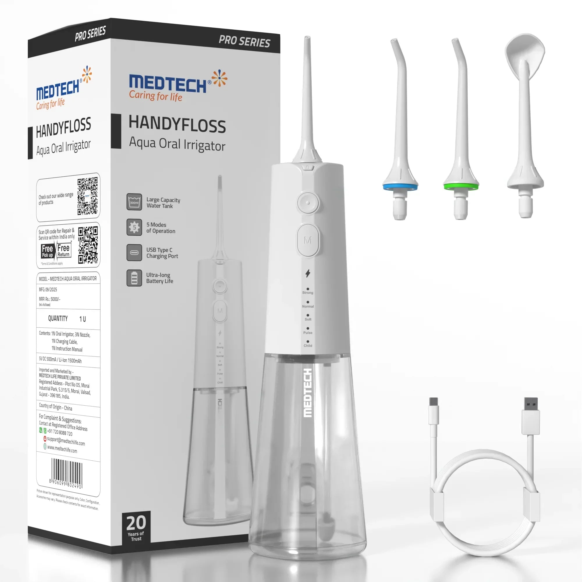 Medtech Handyfloss Aqua Oral Irrigator Water Flosser