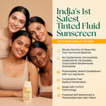 Moha Tinted Fluid Sunscreen SPF 50+ PA++++ - No White Cast Matte Sunscreen Fluid