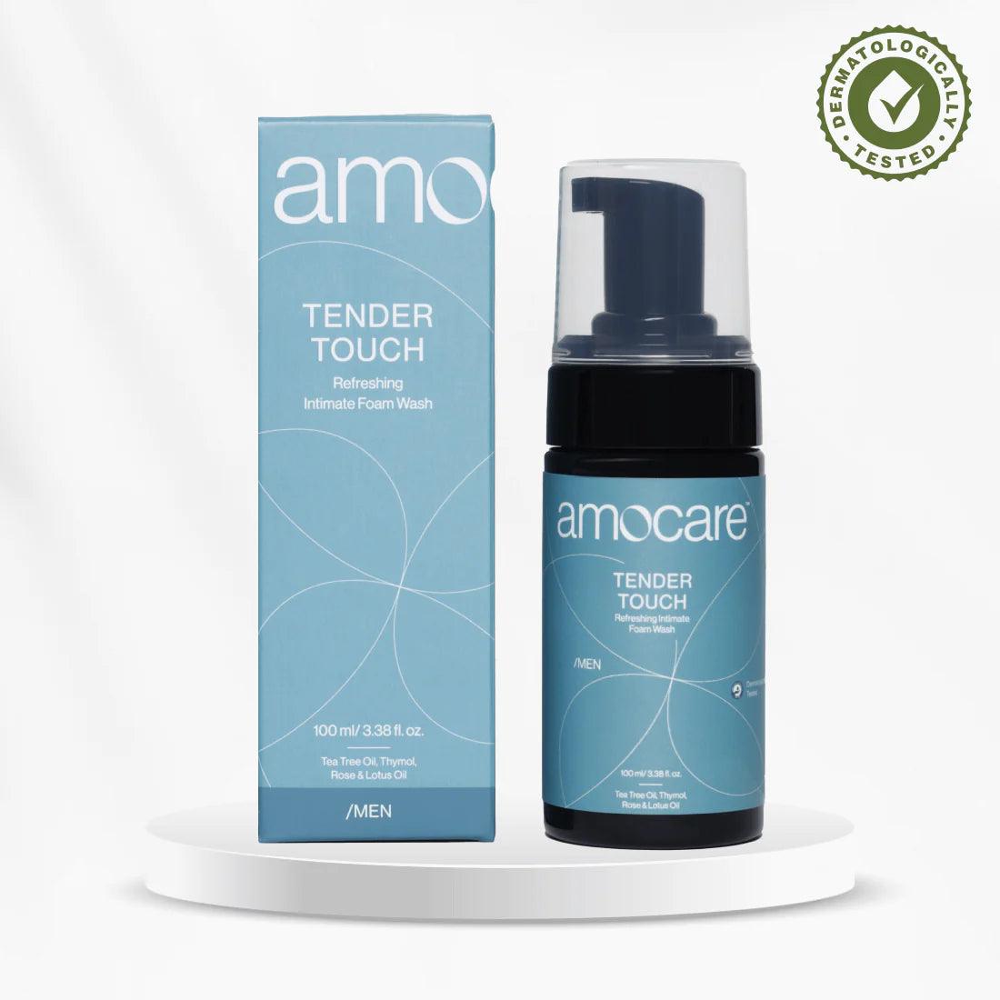 Amocare Tender Touch Intimate Foam Wash for Men | Gentle & Refreshing Cleanser | 100 ml