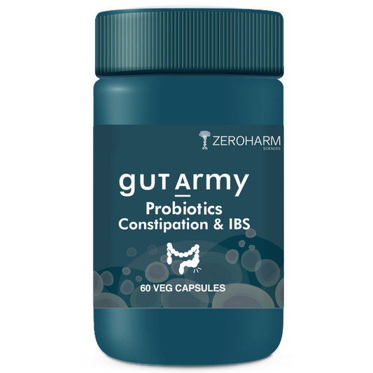 Zeroharm Gut Army Probiotics for Constipation & IBS Veg Capsules