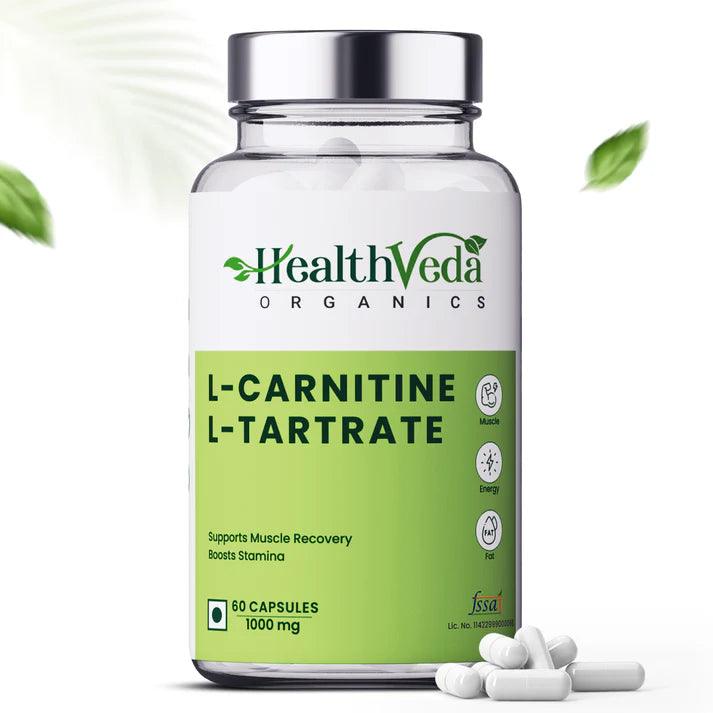 Health Veda Organics L- Carnitine L-Tartrate Capsule - 60 Capsules