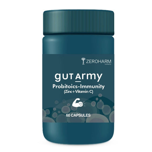 Zeroharm Sciences Gut Army Probiotics-Immunity Vegetable Capsule Capsule