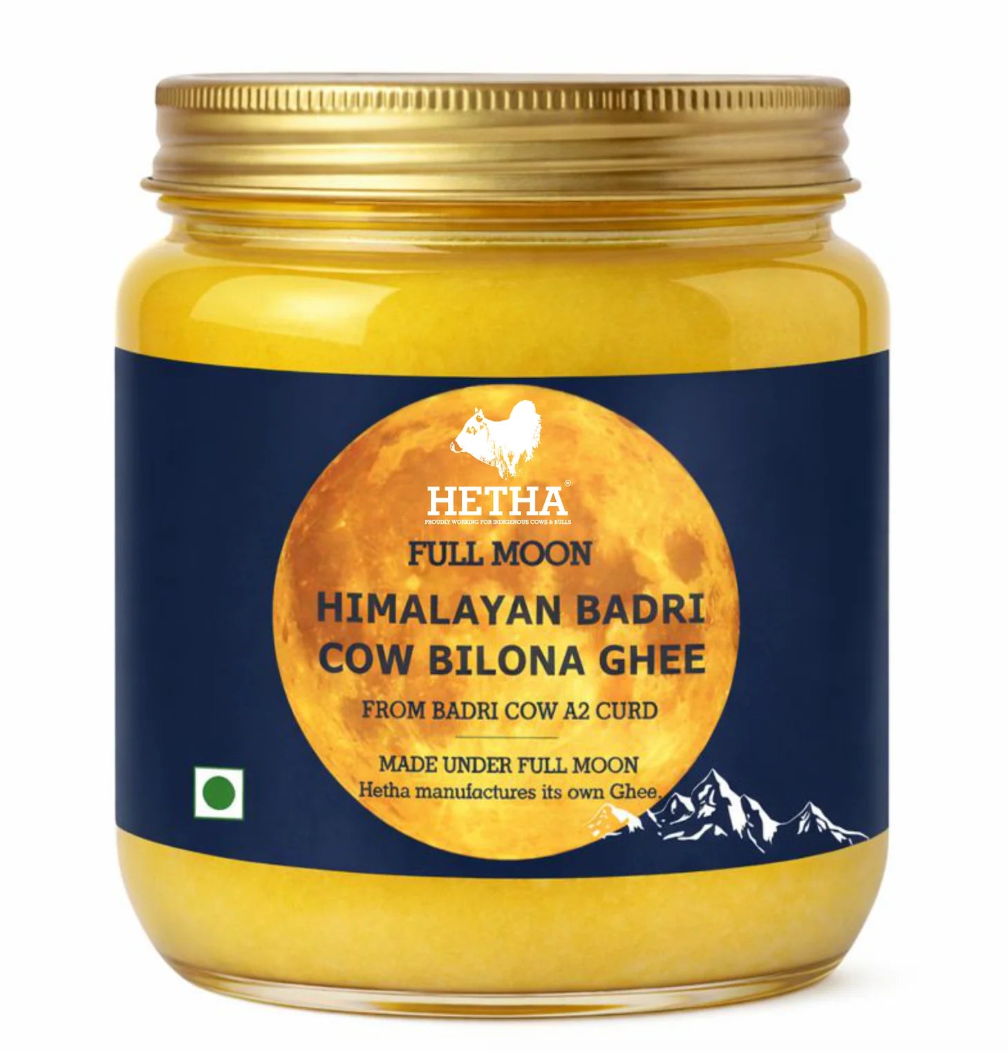 Hetha Full Moon Himalayan Badri Cow Bilona Ghee / A2 Ghee - 500ml