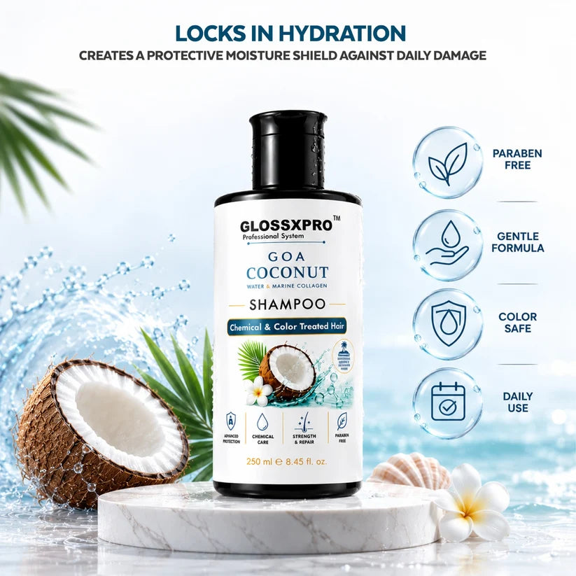 GLOSSXPRO Professional System Goa Cocnut Water & Marine Collagen Shampoo