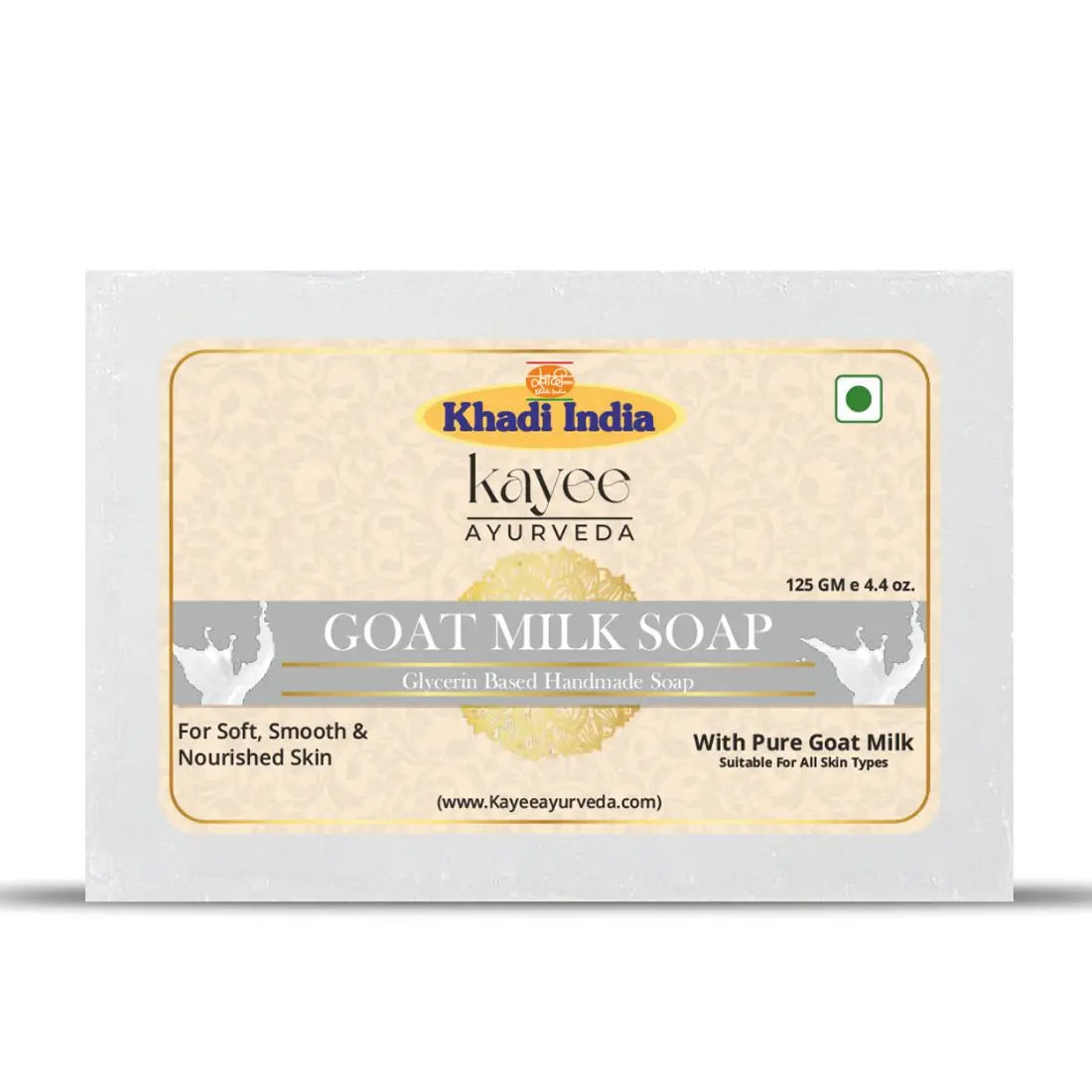 Kayee Ayurveda Goat Milk Soap for Men & Women | Moisturizing Herbal Bathing Soap for Soft, Smooth & Nourished Looking Skin | Gentle Daily Use Body Soap for Dry & Normal Skin