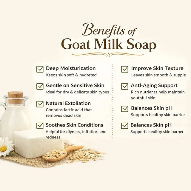 Kayee Ayurveda Goat Milk Soap for Men & Women | Moisturizing Herbal Bathing Soap for Soft, Smooth & Nourished Looking Skin | Gentle Daily Use Body Soap for Dry & Normal Skin