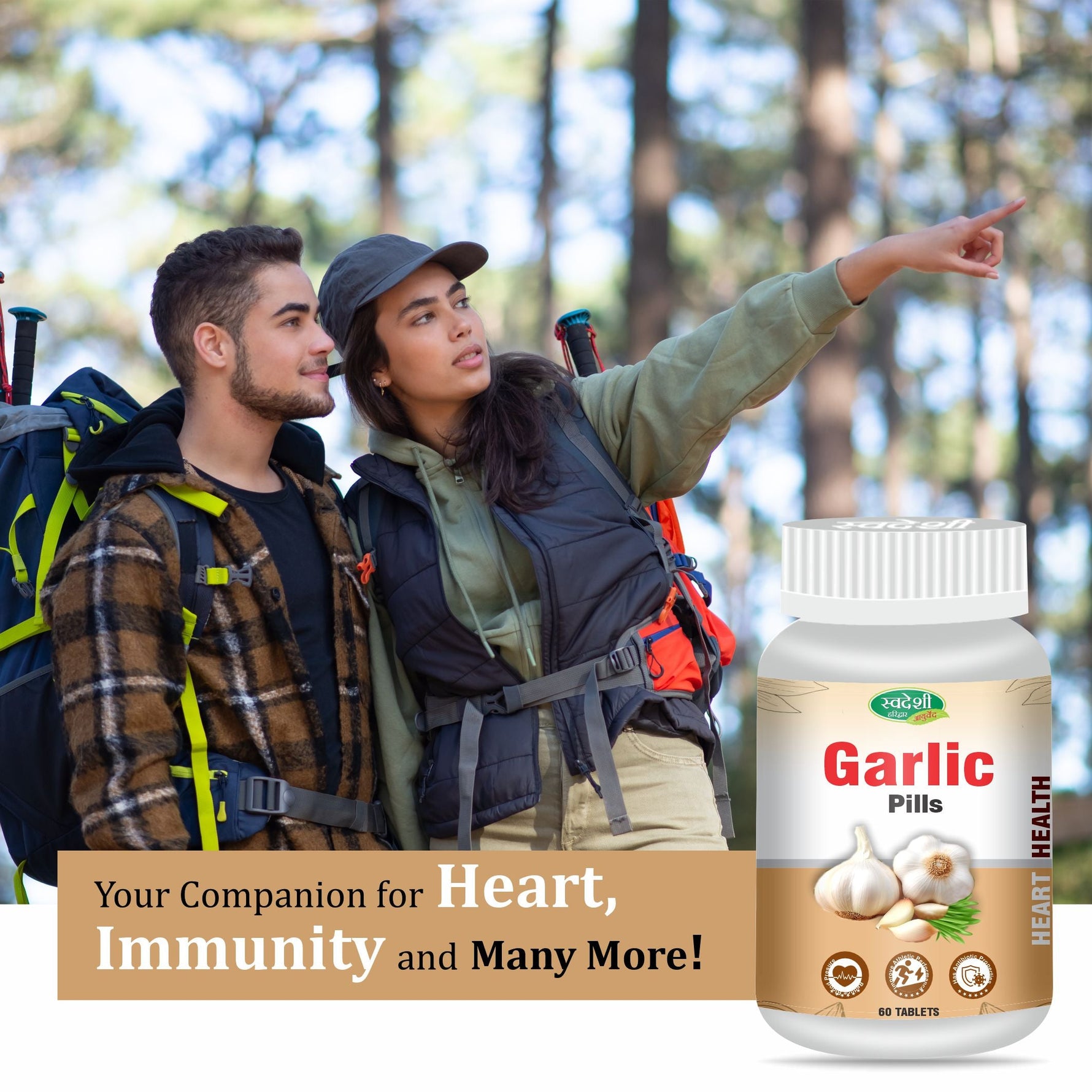 Swadeshi Garlic Pills - 60 Capsules | Cardiovascular & Circulatory Support