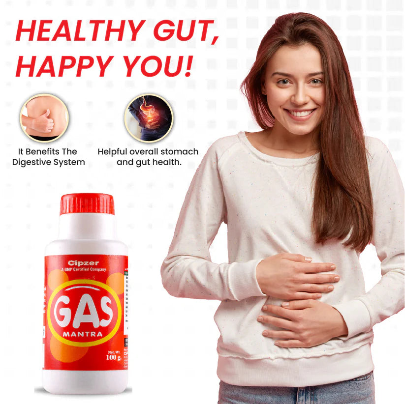 Cipzer Gas Mantra Powder - 100g | Herbal Relief for Gas, Acidity, Indigestion, Constipation & Bloating