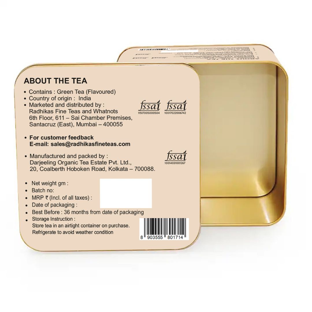 Radhikas Fine Teas Gemini Strawberry Tea - Zodiac Collection - 50gm