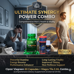 Cipzer Viagreen 60 Capsules + Viagra Tila 5 ML Combo | Powerful Stamina, Energy & Performance Booster | Long-Lasting Vitality & Men Wellness Support