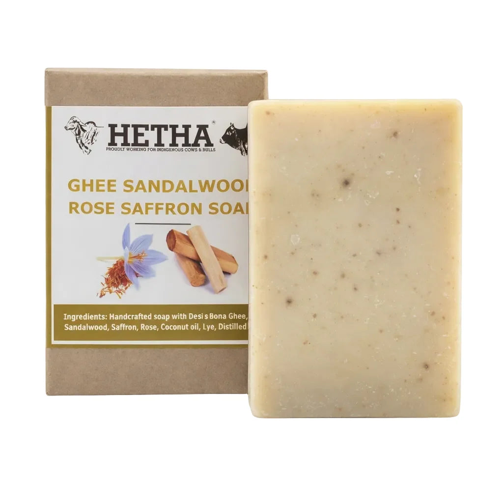 Hetha Ghee Sandalwood Rose Saffron Soap - 100g