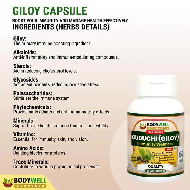 BodyWell Giloy Veg Capsule - 60 Capsules