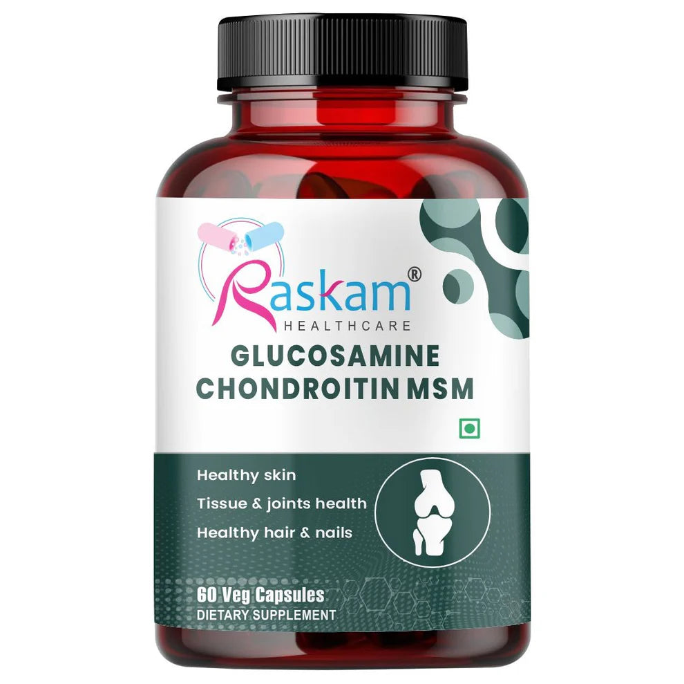 Raskam Glucosamine Chondroitin , MSM for Cartilage; Joint and Bone, 60 Capsules