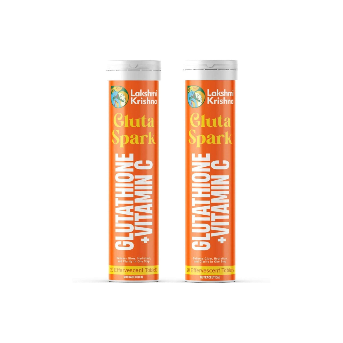 Lakshmi Krishna Naturals Gluta Spark Glutathione + Vitamin C Effervescent Tablets | 40 Tablets