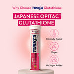 Lifezen Tuskca Japanese Glutathione 600 Mg with Vitamin C | For Skin Glow, Reduces wrinkles & Dark Spots | 20 Effervescent Tablet (Pack of 1) Orange Flavour