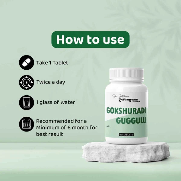 Dr. Satnam's Arogyam Ayurveda Gokshuradi Guggulu Tablet (60 Each)