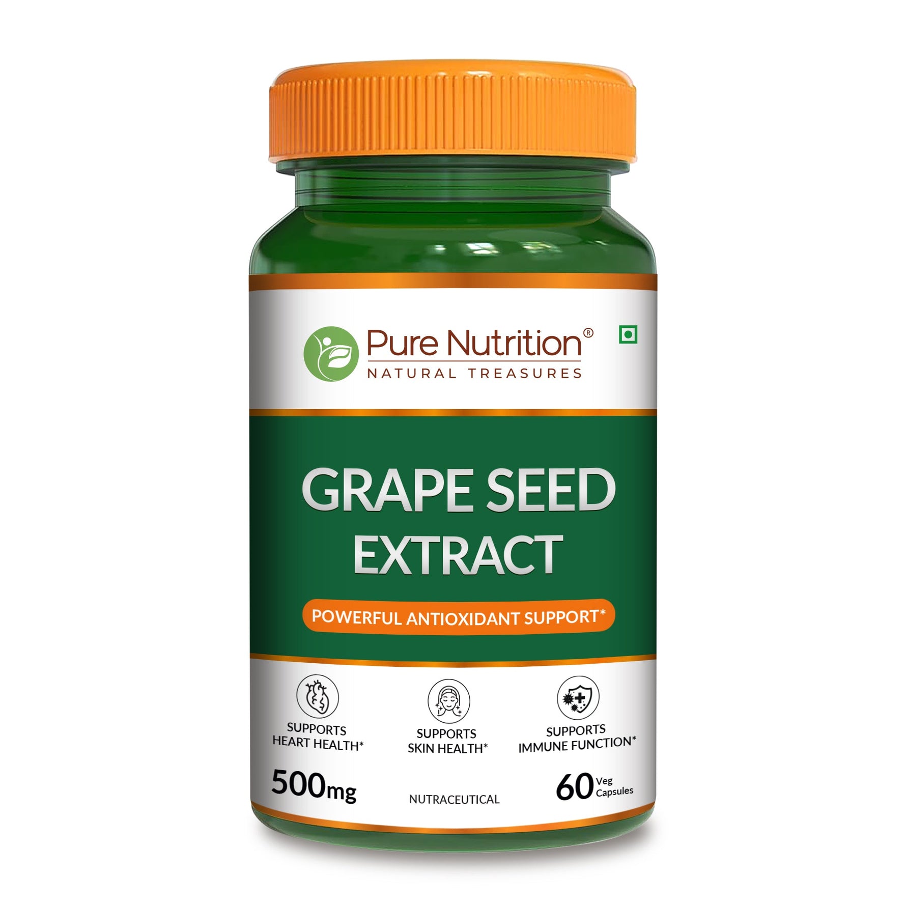 Pure Nutrition Grape Seed Extract 500mg – 60 Capsules | Antioxidant Support Formula