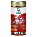Organic Wellness Tulsi Green Tea + Saffron 100 grams Tin Pack