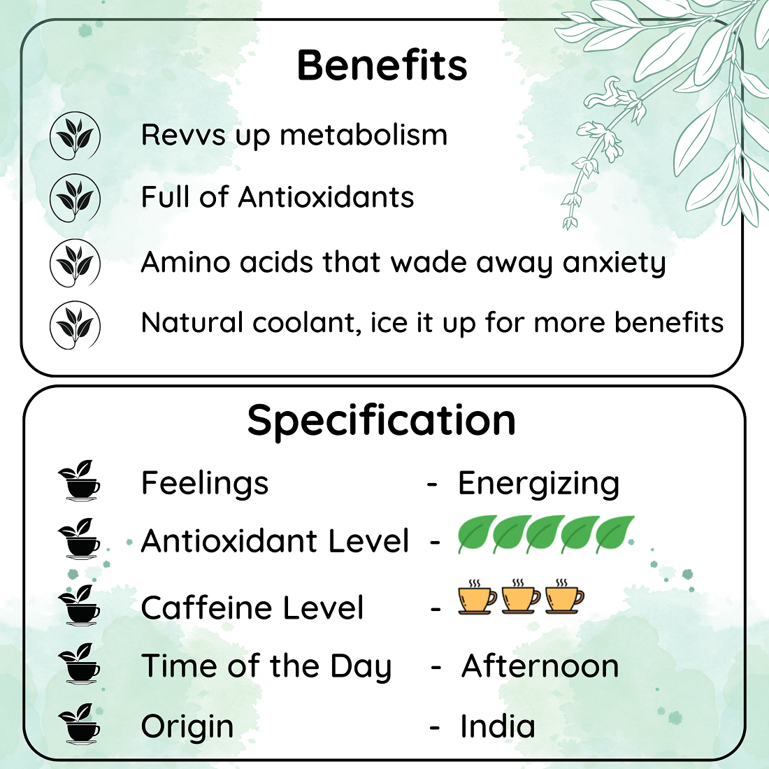 Radhikas Fine Teas Radiance Green Rose Tea (50g Loose Leaf) - 100gm