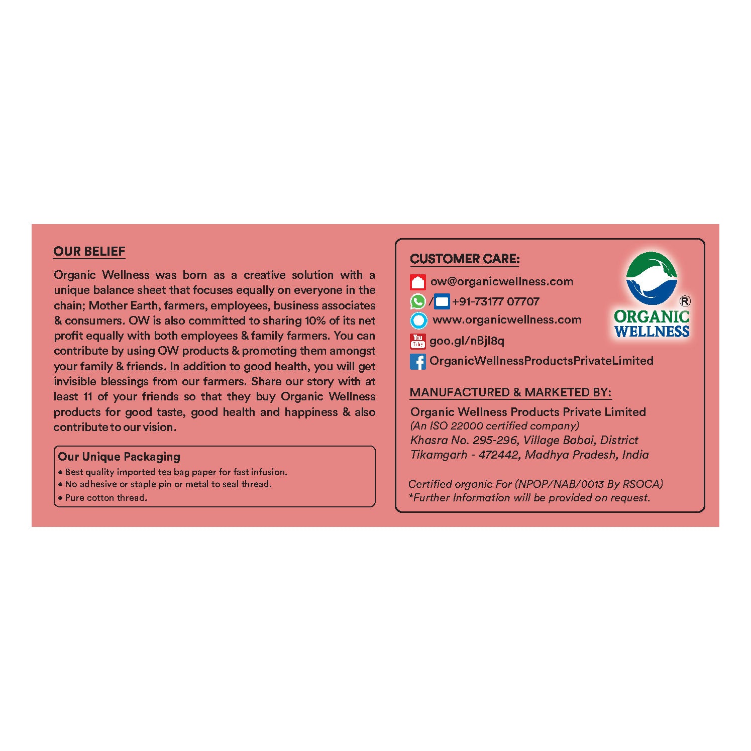 Organic Wellness Tulsi Green Tea + Saffron Teabags -  25 Teabags