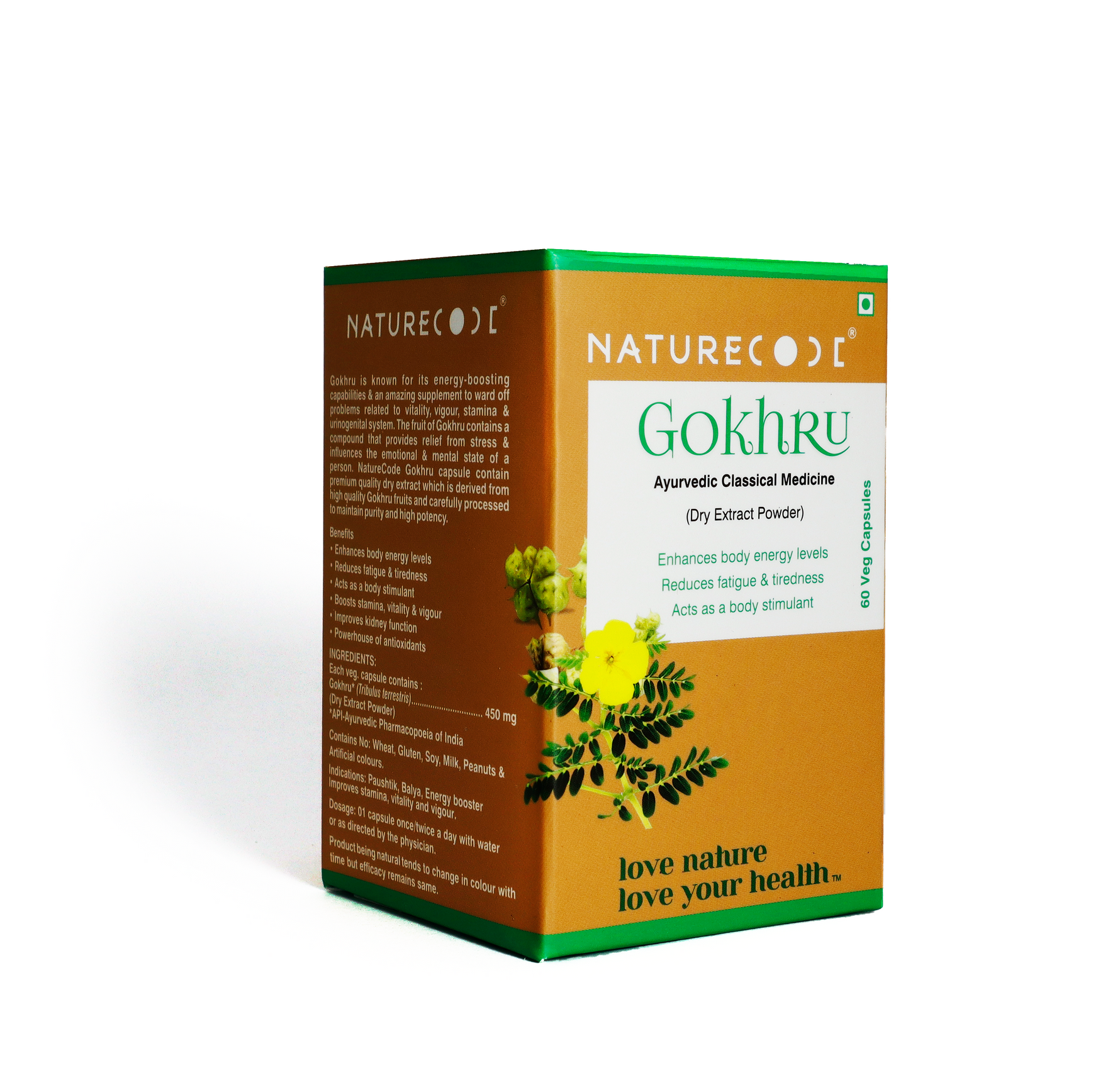 Nature Code Gokhru Veg Capsule - 60 Capsules