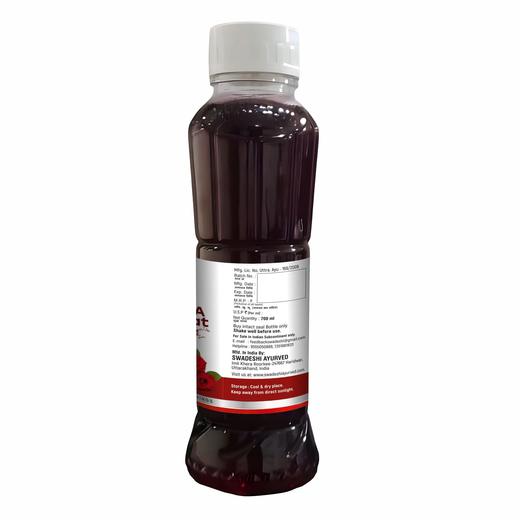 Swadeshi Gulab Sharbat - 700ml