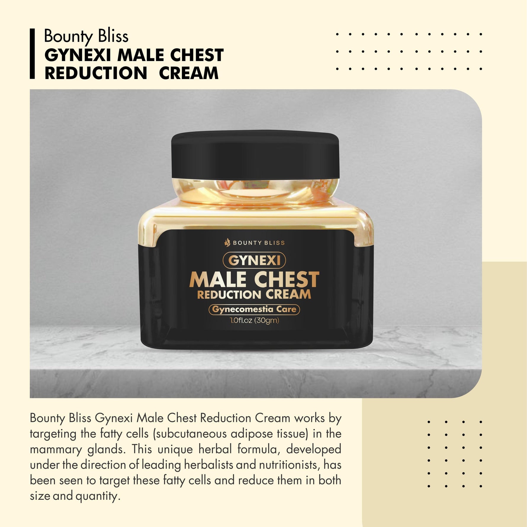 Bounty Bliss Gynexi Male Chest Reduction Gel - 30ml