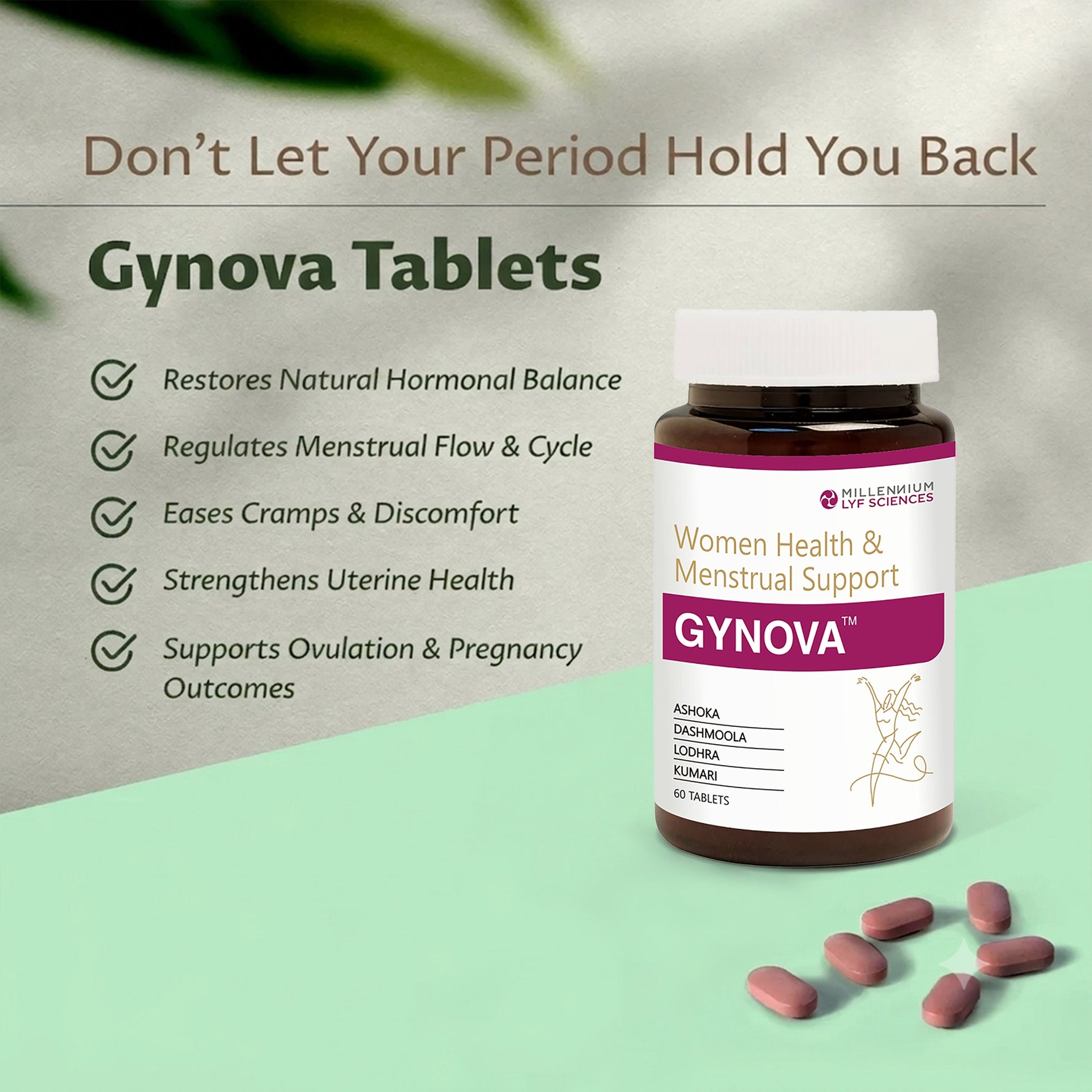 Millennium Herbal Care Gynova Tablet - 60 Tablets
