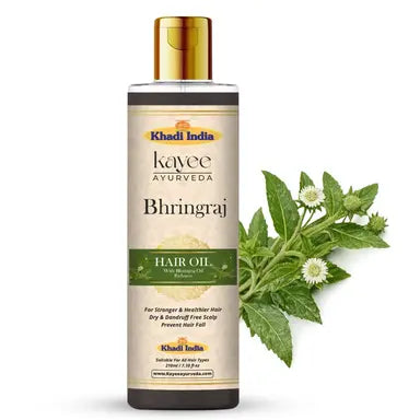 Kayee Ayurveda Amla Bhringraj Hair Growth Oil | Traditional Herbal Hair Oil for Scalp & Hair Care | Amla and Bhringraj Nourishment for Stronger-Looking Hair, Softness, Smoothness, Manageability & Shine-210ML
