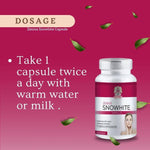 Zenius snowhite Capsules - Skin Whitening Capsules for Skin Whitening and Dark Circle Removal - 60 Capsules