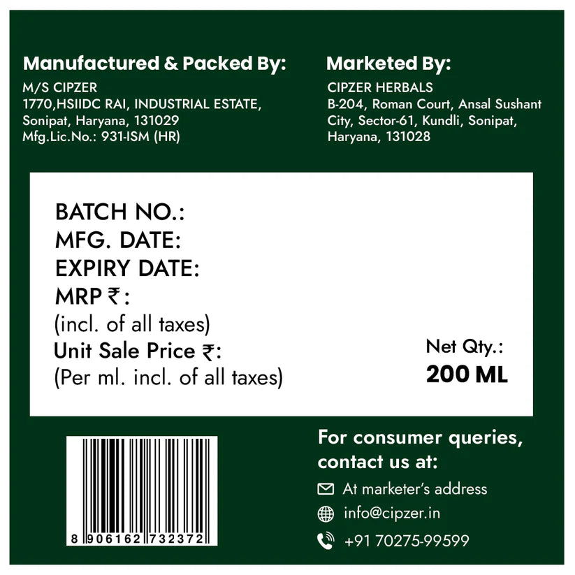 Cipzer Health Plus Syrup - 200ml | Herbal Energy, Immunity, Appetite & Overall Health Tonic