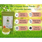DR. JPG Organic Henna Powder (228g) – 114g (Pack of 2) | 100% Certified Organic Hair Color & Conditioner