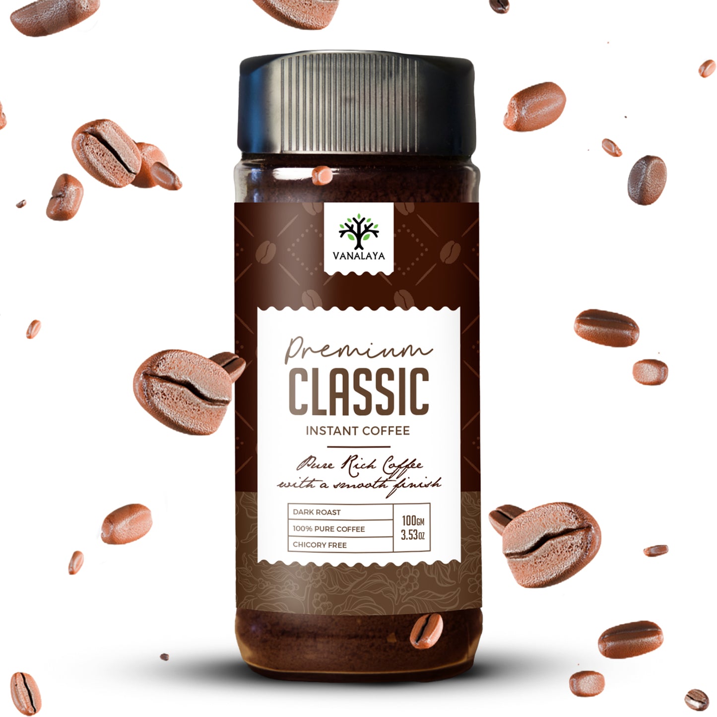 Vanalaya Premium Classic Instant Coffee 100% Pure Arabica instant Coffee