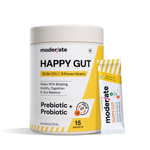 Moderate Happy Gut Prebiotic & Probiotic Sachets for Bloating & Digestion - 15ct