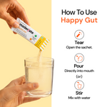 Moderate Happy Gut Prebiotic & Probiotic Sachets for Bloating & Digestion - 15ct