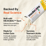 Moderate Happy Gut Prebiotic & Probiotic Sachets for Bloating & Digestion - 15ct