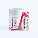 Moderate Happy Gut Prebiotic & Probiotic Sachets for Bloating & Digestion - 15ct