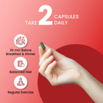 Zeroharm Apple Cider Vinegar Capsules 500 mg with 20% Acetic Acid - Supports Metabolism & Cravings, Appetite - Promotes Gut Health, Digestion & Weight Management - Natural Nano ACV for Men & Women - 60 Capsules